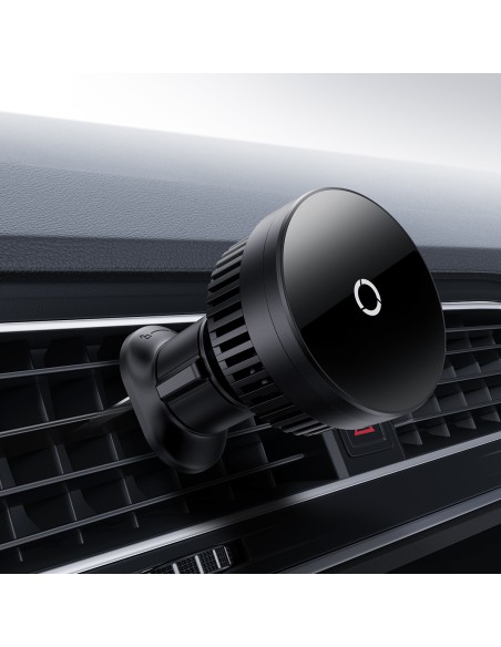 
Automobilinis laikiklis su 15W indukciniu įkrovikliu oro angai, juodas
