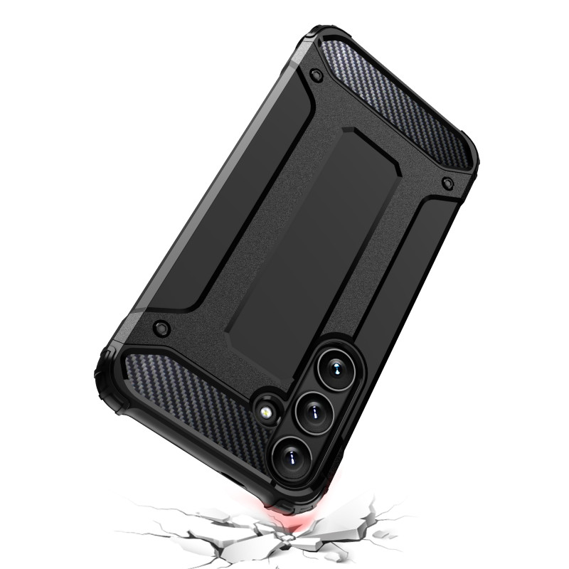 Sustiprintas šarvuotas dėklas Samsung Galaxy S24 Hybrid Armor, juodas