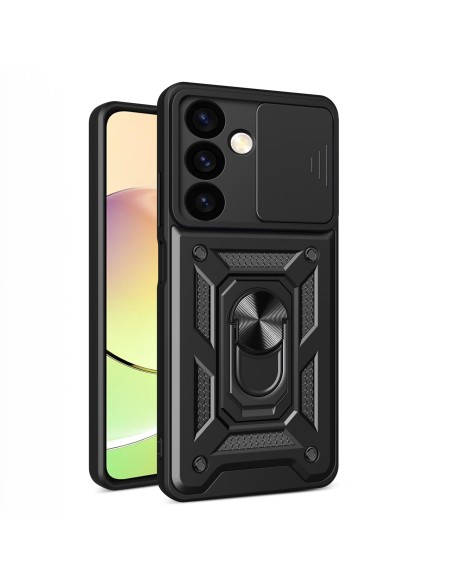 
Dėklas su fotoaparato dangteliu, skirtas Samsung Galaxy S24 Hybrid Armor Camshield, juodas
