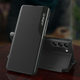 
Dėklas Samsung S24+ su atvartu ir stovu Eco Leather View Case, juodas
