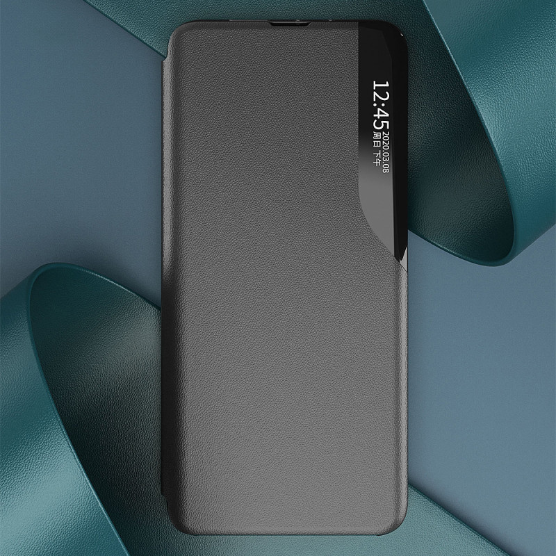 Dėklas Samsung S24+ su atvartu ir stovu Eco Leather View Case, juodas