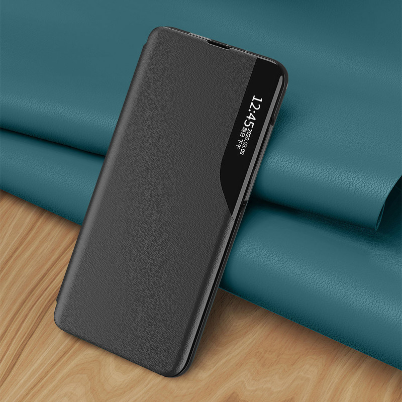 Dėklas Samsung S24+ su atvartu ir stovu Eco Leather View Case, juodas