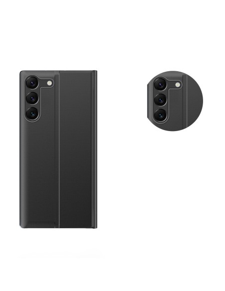 
Naujas Sleep View Case dangtelis, skirtas Samsung S24+ su magnetiniu atvartu, juodas
