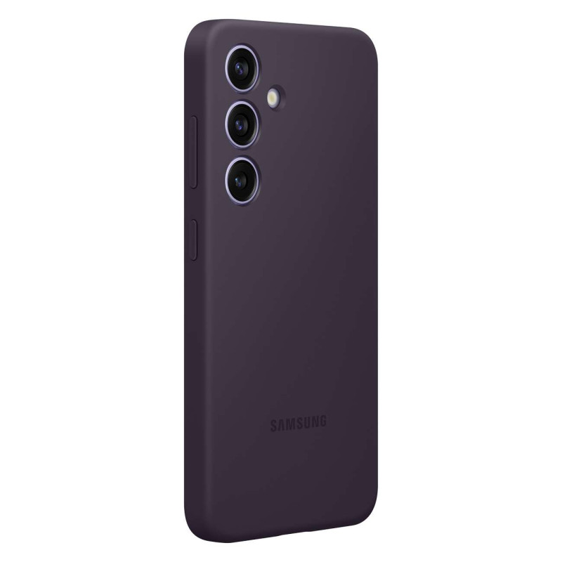 Originalus silikoninis dėklo dangtelis, skirtas Samsung Galaxy S24 Silicone Case, tamsiai violetinis