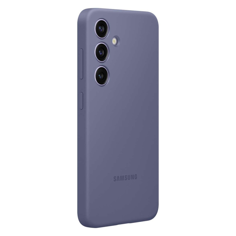 Originalus silikoninis dėklo dėklas Samsung Galaxy S24 silikoniniam dėklui, violetinis