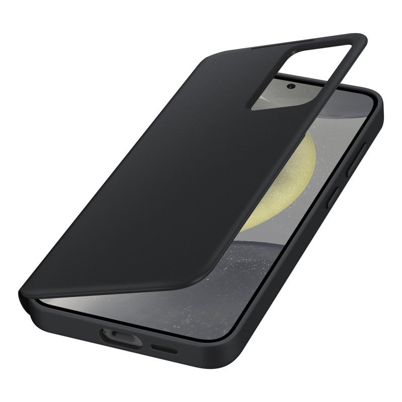 Originalus dėklas, dangtelis Samsung Galaxy S24, Smart View Wallet kortelės lizdas, juodas