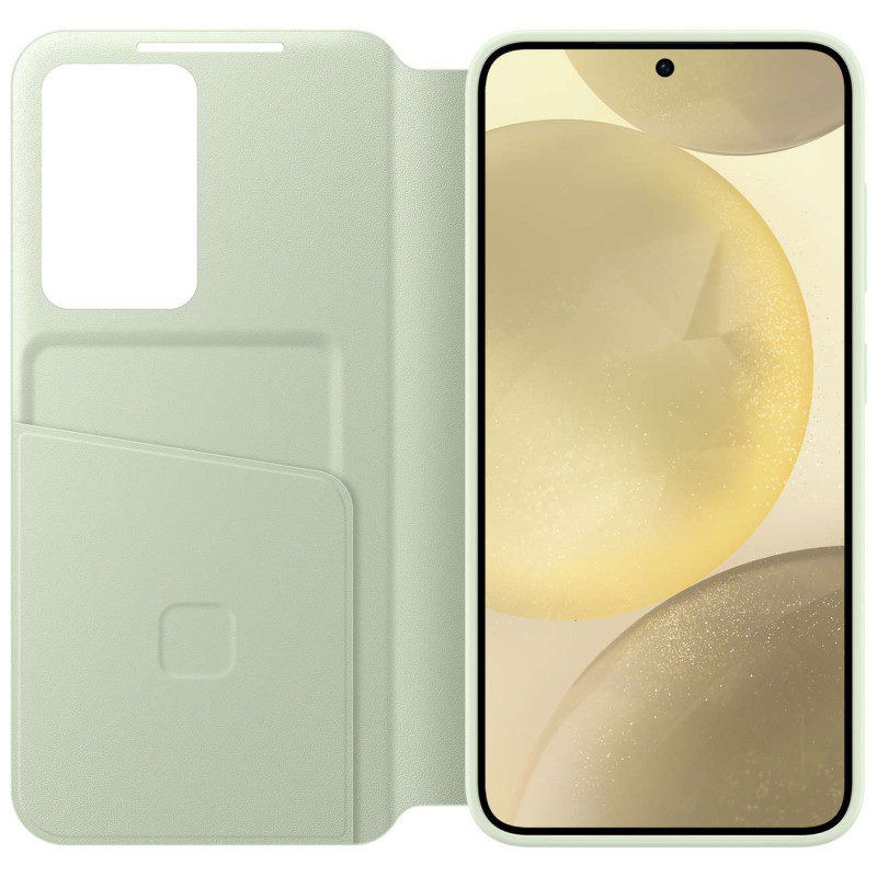 Originalus Samsung Galaxy S24 kortelių lizdo Smart View Wallet dėklo dangtelis šviesiai žalias