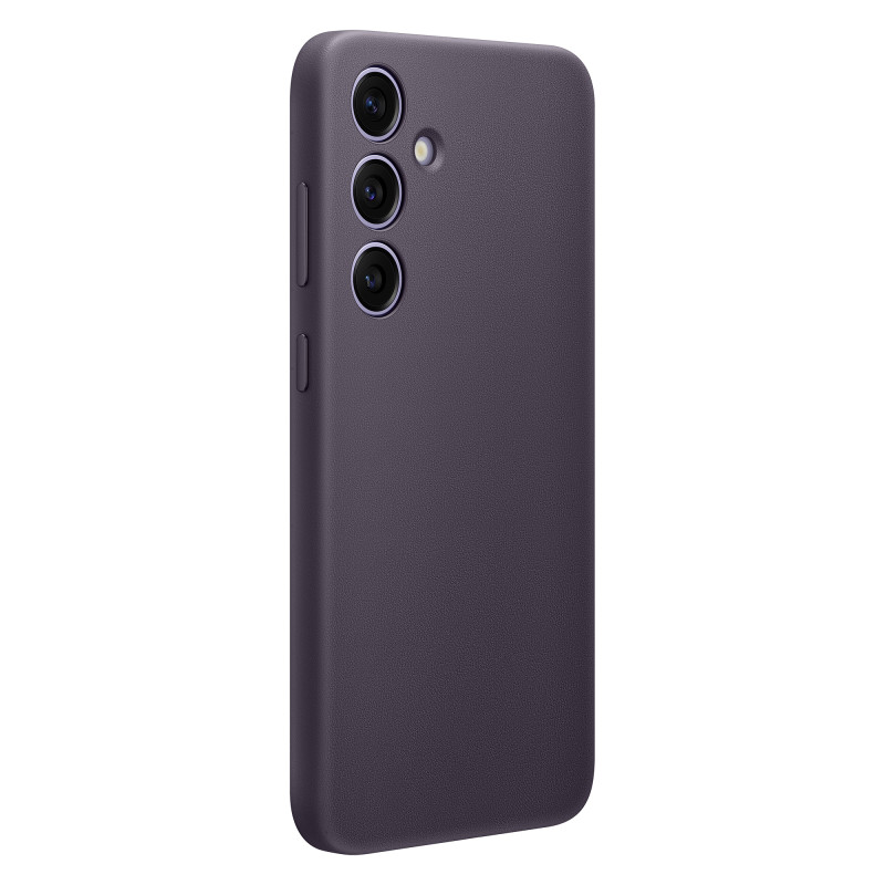 Originalus Samsung Galaxy S24 Vegan Leather Case GP-FPS921HCAVW tamsiai violetinis dėklas
