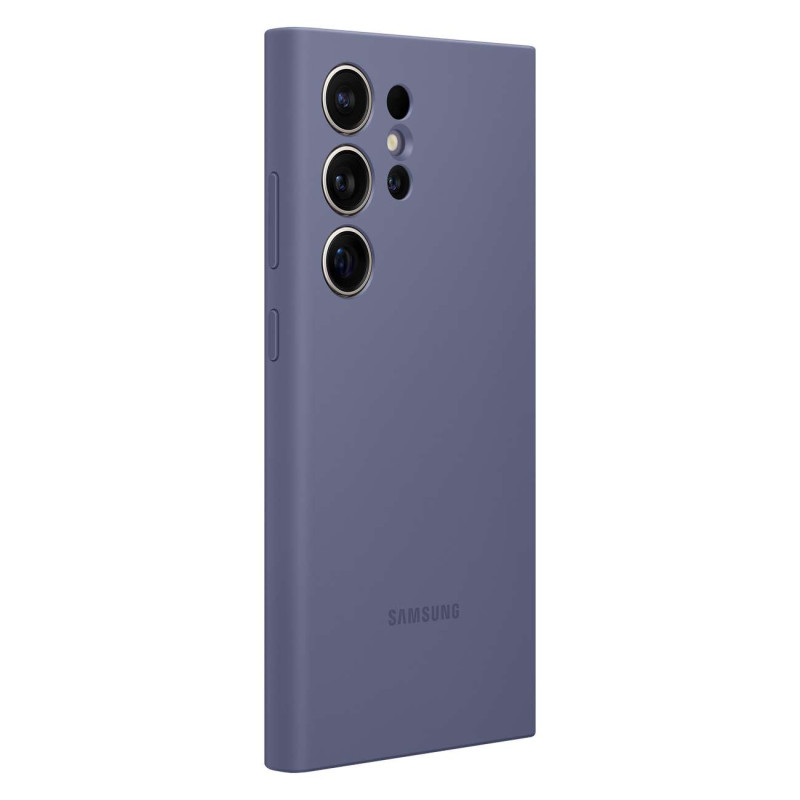 Originalus silikoninis dėklas Samsung Galaxy S24 Ultra Silicone Case, violetinis