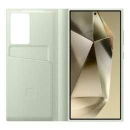 
Originalus Samsung Galaxy S24 Ultra kortelių lizdo Smart View Wallet dėklo dangtelis šviesiai žalias
