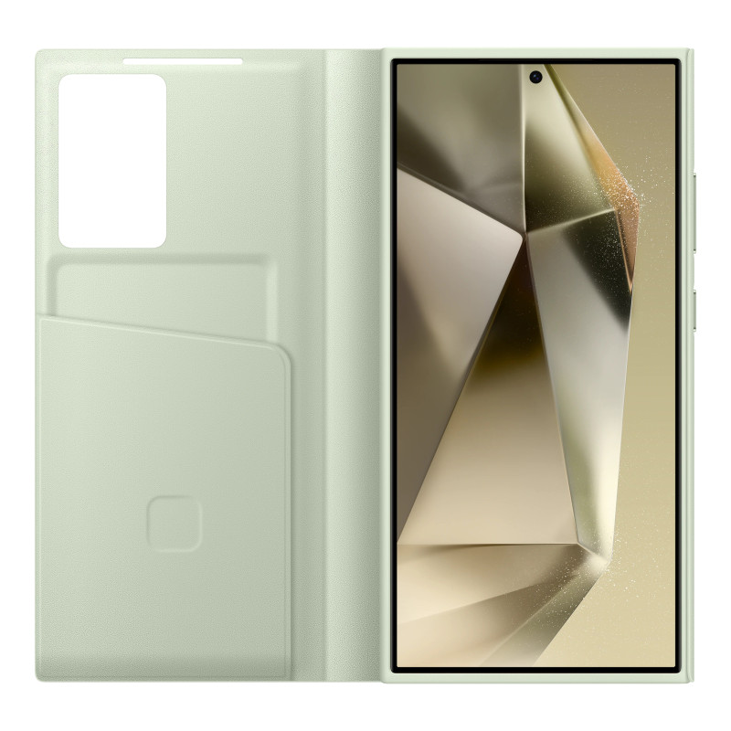 Originalus Samsung Galaxy S24 Ultra kortelių lizdo Smart View Wallet dėklo dangtelis šviesiai žalias