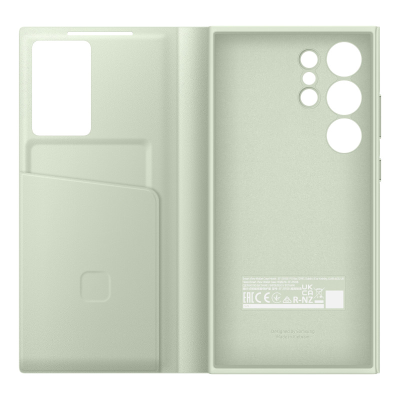 Originalus Samsung Galaxy S24 Ultra kortelių lizdo Smart View Wallet dėklo dangtelis šviesiai žalias