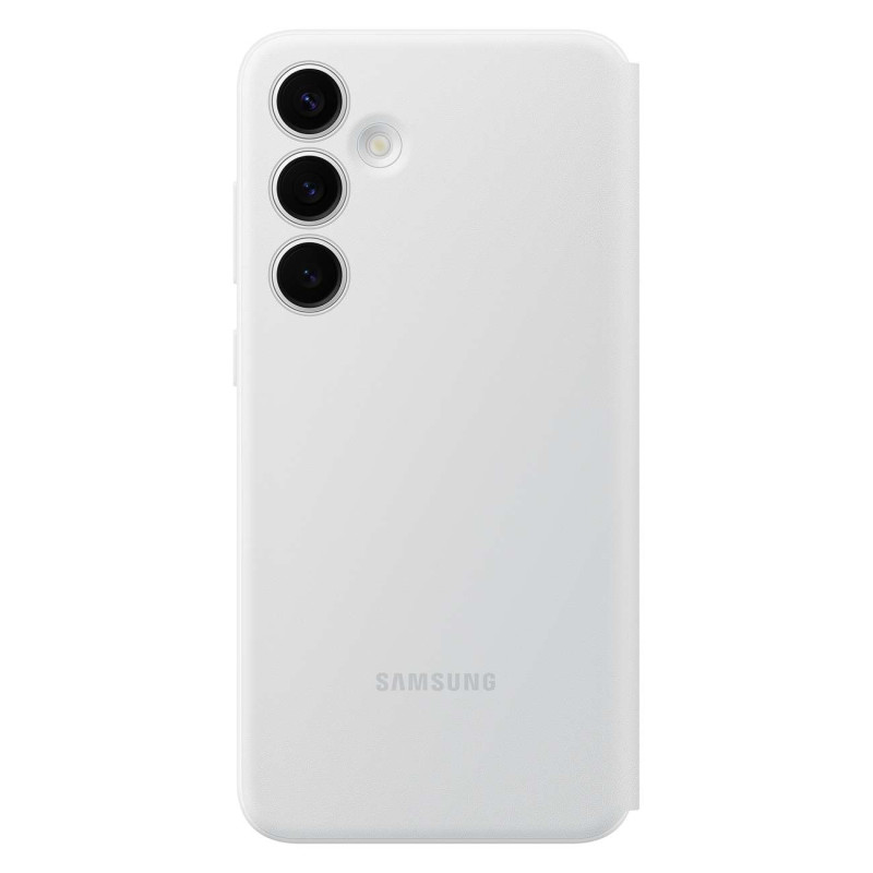 Originalus Samsung Galaxy S24+ kortelės kišenės Smart View Wallet dėklo dangtelis baltas