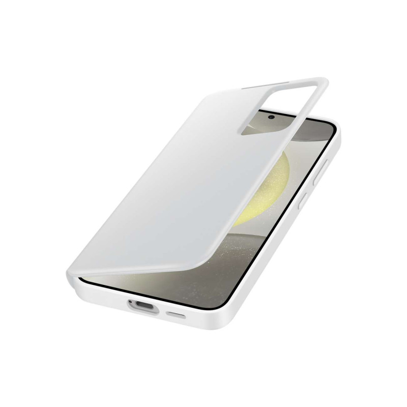 Originalus Samsung Galaxy S24+ kortelės kišenės Smart View Wallet dėklo dangtelis baltas