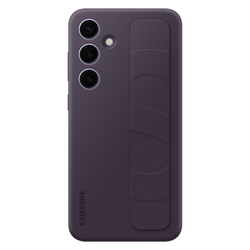 Originalus Samsung Galaxy S24+ dėklas su laikikliu ir Standing Grip Case, tamsiai violetinė