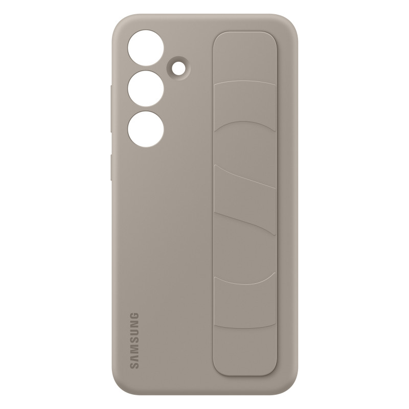 Originalus Samsung Galaxy S24+ dėklas su laikikliu ir Standing Grip Case, pilkas