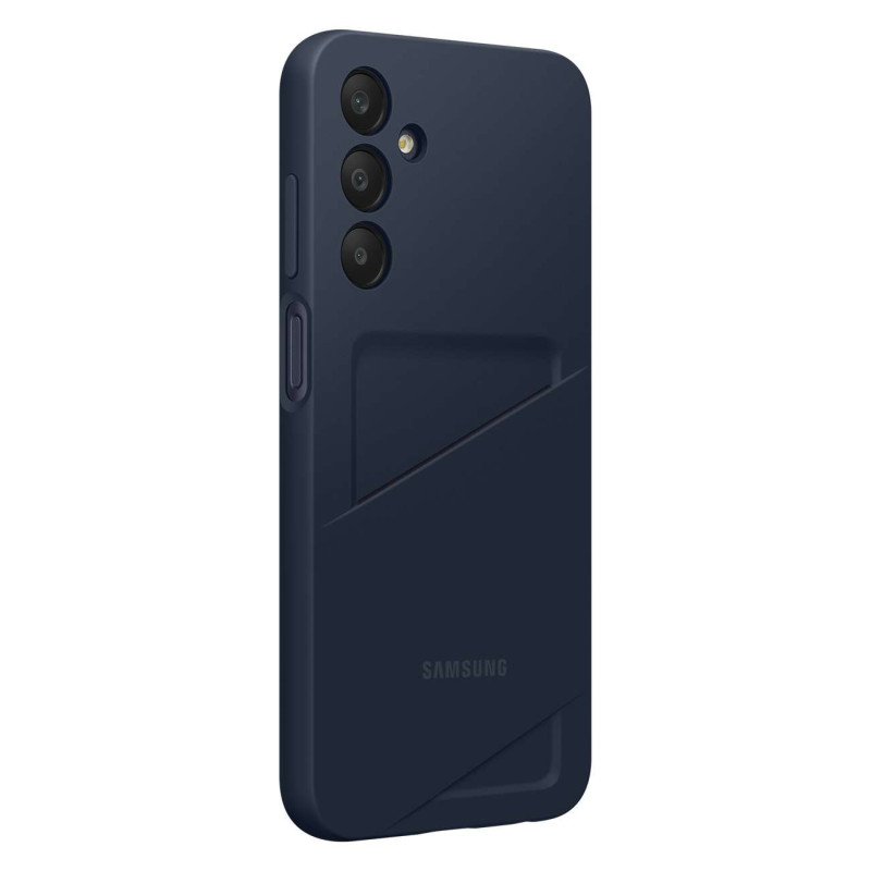 Originalus Samsung Galaxy A15 / A15 5G dėklas su kortelės kišene juodos ir mėlynos spalvos
