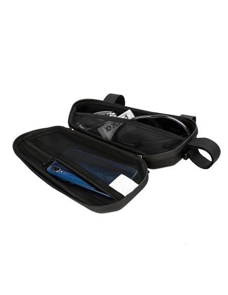 Dviračio rėmo krepšys 1,5 l juodas