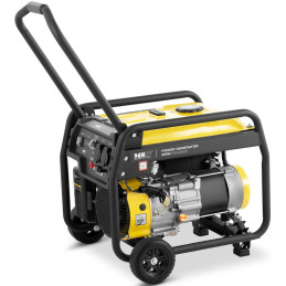 Energijos generatorius elektros generatorius su rankinio paleidimo vežimėliu 15 l 230 V 3000 W