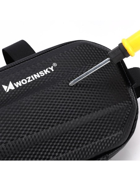 Dviračio rėmo krepšys 1,5 l juodas