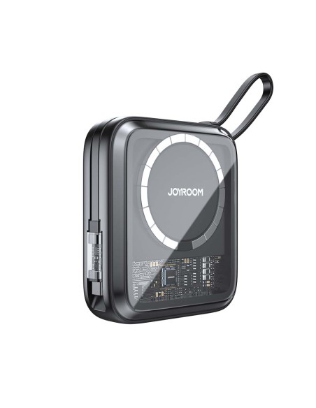 Indukcinis maitinimo blokas 10 000 mAh Icy Series 22,5 W su USB-C kabeliu juodas