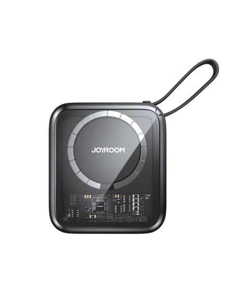 Indukcinis maitinimo blokas 10 000 mAh Icy Series 22,5 W su USB-C kabeliu juodas