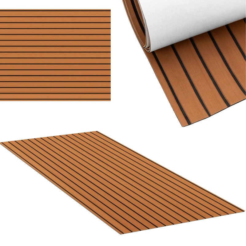 
Lipnus neslystantis grindų kilimėlis baseinams 240 x 90 cm - rudas
