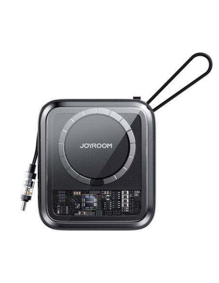 Indukcinis maitinimo blokas 10 000 mAh Icy Series 22,5 W su USB-C kabeliu juodas