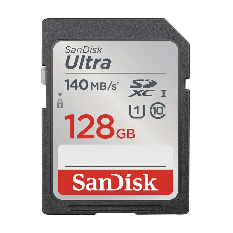 Atminties kortelė SANDISK ULTRA SDXC 128GB 140MB/ s UHS-I Class 10 Atminties kortelė SANDISK ULTRA SDXC 128GB 140MB/ s UHS-I Class 10