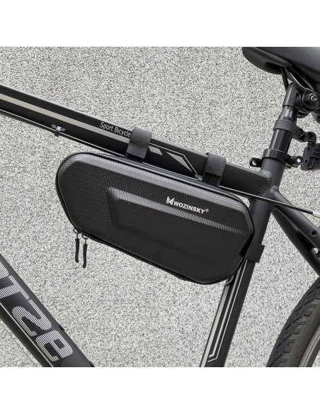 Dviračio rėmo krepšys 1,5 l juodas