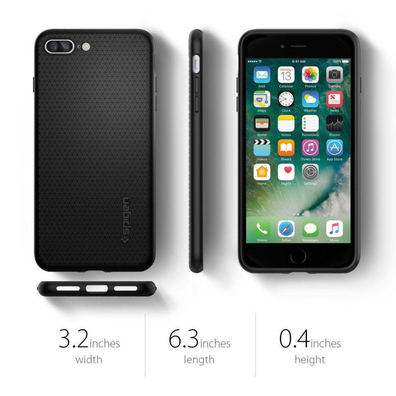 Spigen Liquid Air dėklas iPhone 7 / 8 Plus - juodas