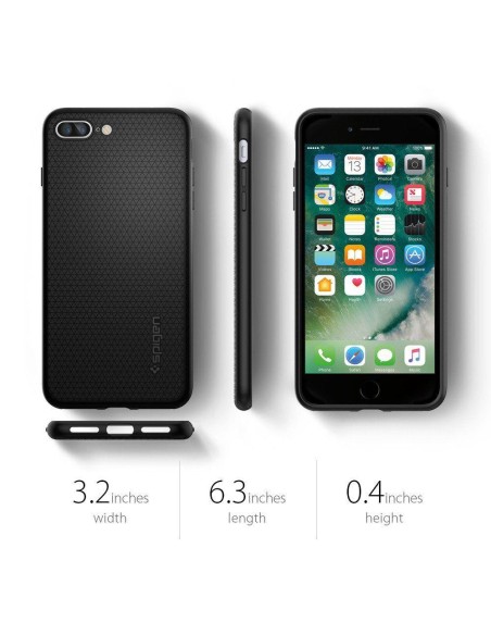Spigen Liquid Air dėklas iPhone 7 / 8 Plus - juodas