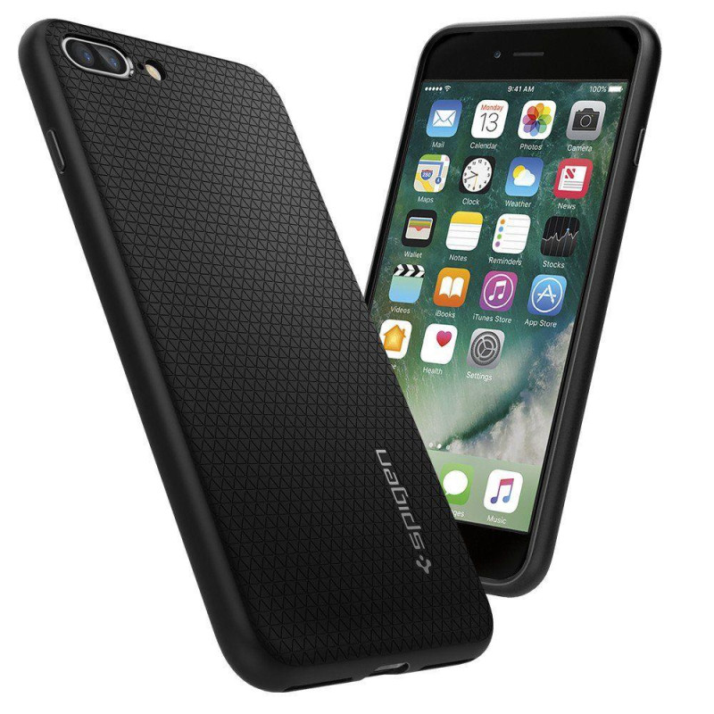 Spigen Liquid Air dėklas iPhone 7 / 8 Plus - juodas