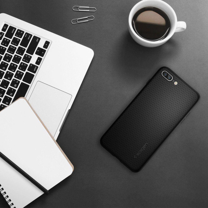 Spigen Liquid Air dėklas iPhone 7 / 8 Plus - juodas