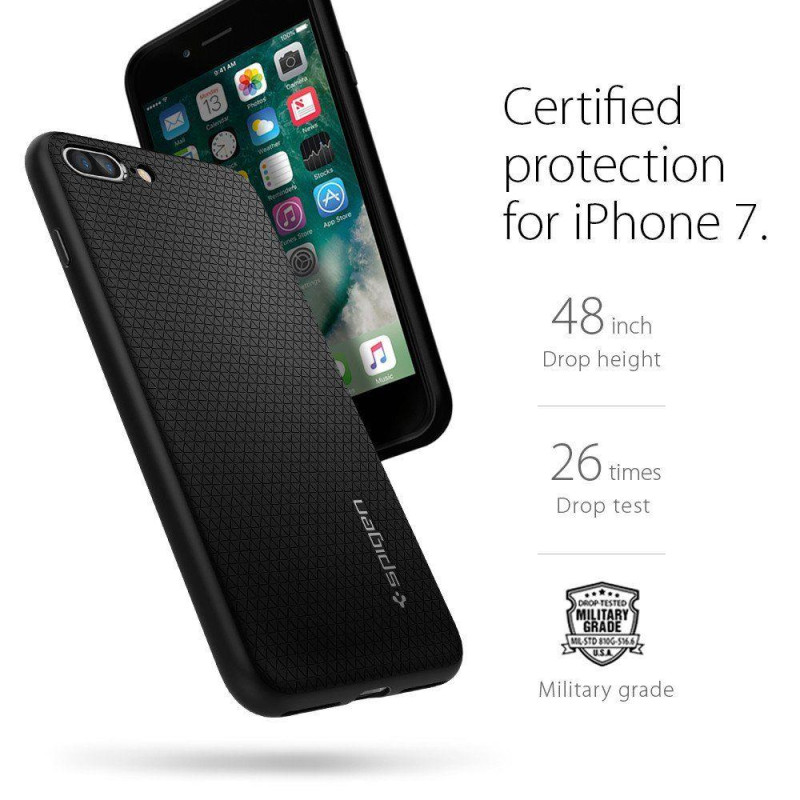 Spigen Liquid Air dėklas iPhone 7 / 8 Plus - juodas