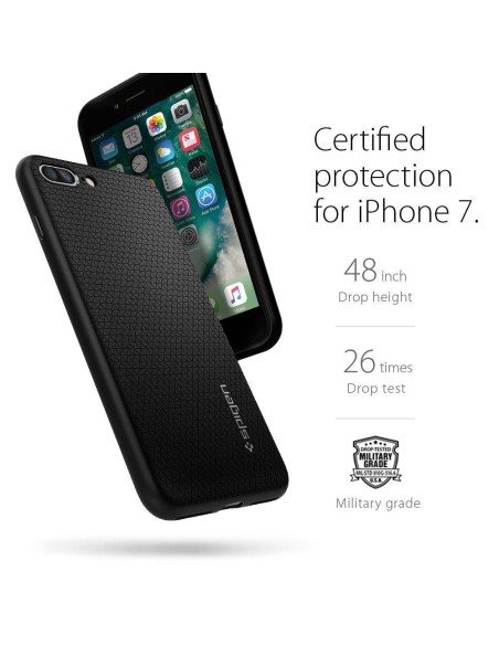Spigen Liquid Air dėklas iPhone 7 / 8 Plus - juodas