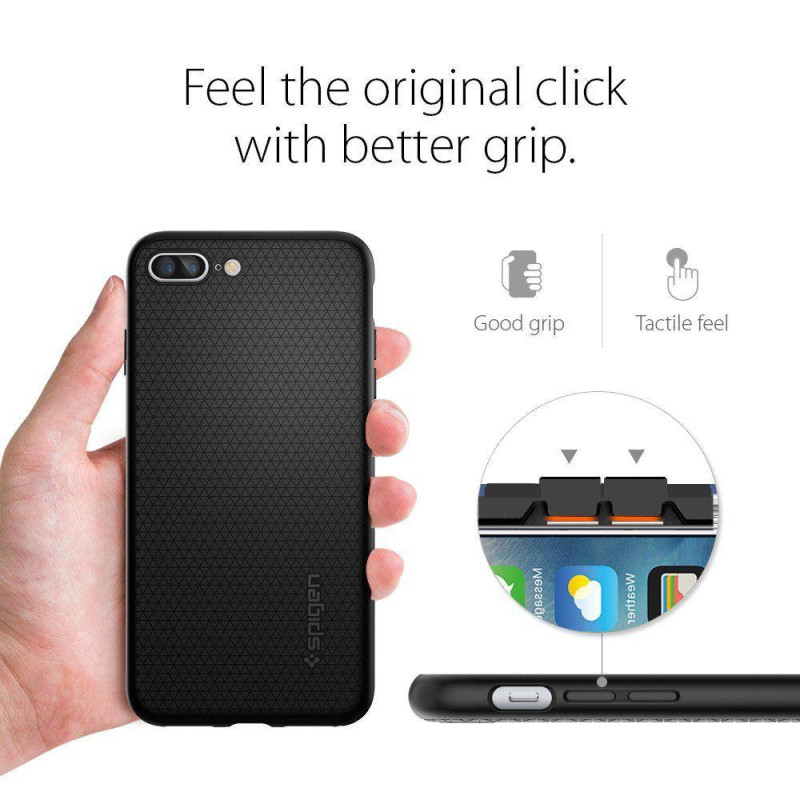 Spigen Liquid Air dėklas iPhone 7 / 8 Plus - juodas