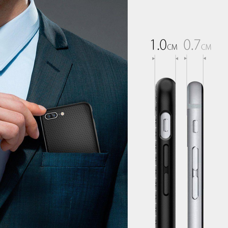 Spigen Liquid Air dėklas iPhone 7 / 8 Plus - juodas