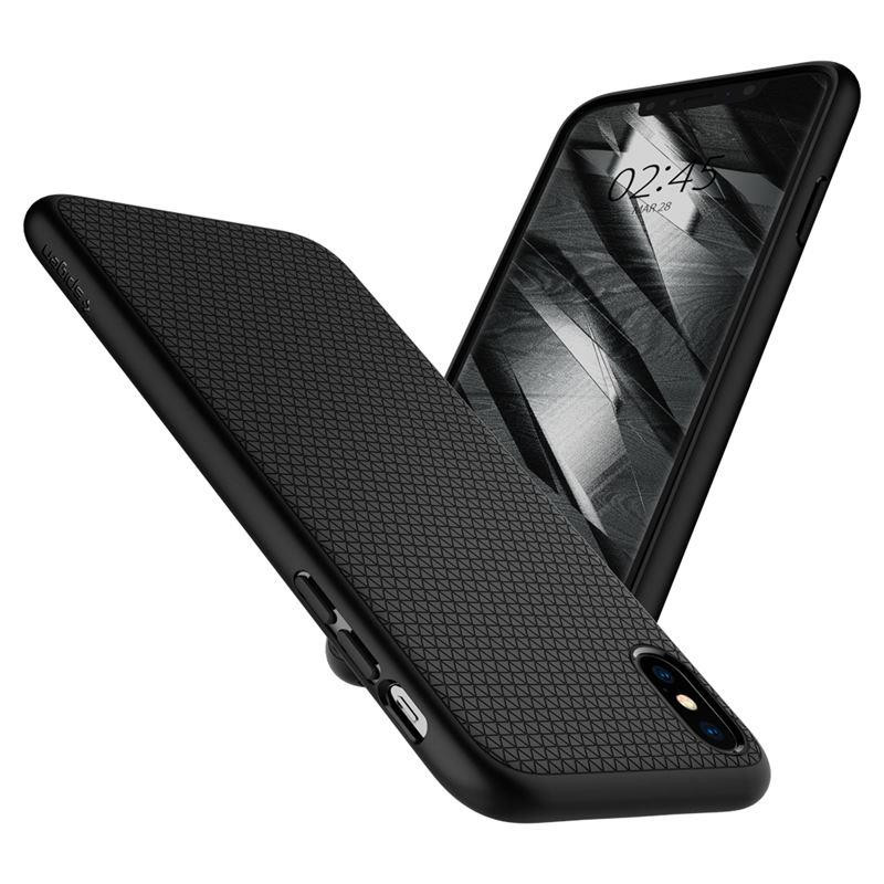 Spigen Liquid Air dėklas, skirtas iPhone X / XS - matinė juoda