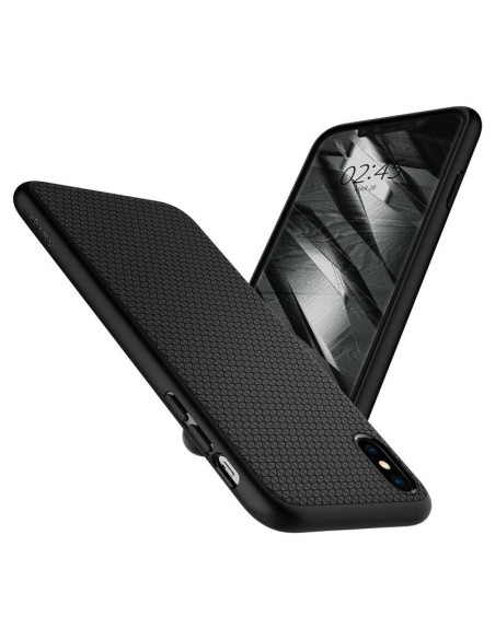 Spigen Liquid Air dėklas, skirtas iPhone X / XS - matinė juoda Spigen Liquid Air dėklas, skirtas iPhone X / XS - matinė juoda