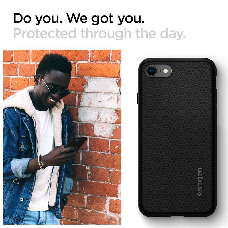 Spigen Liquid Air dėklas, skirtas iPhone 7 / 8 / SE 2020 / SE 2022 - juodas