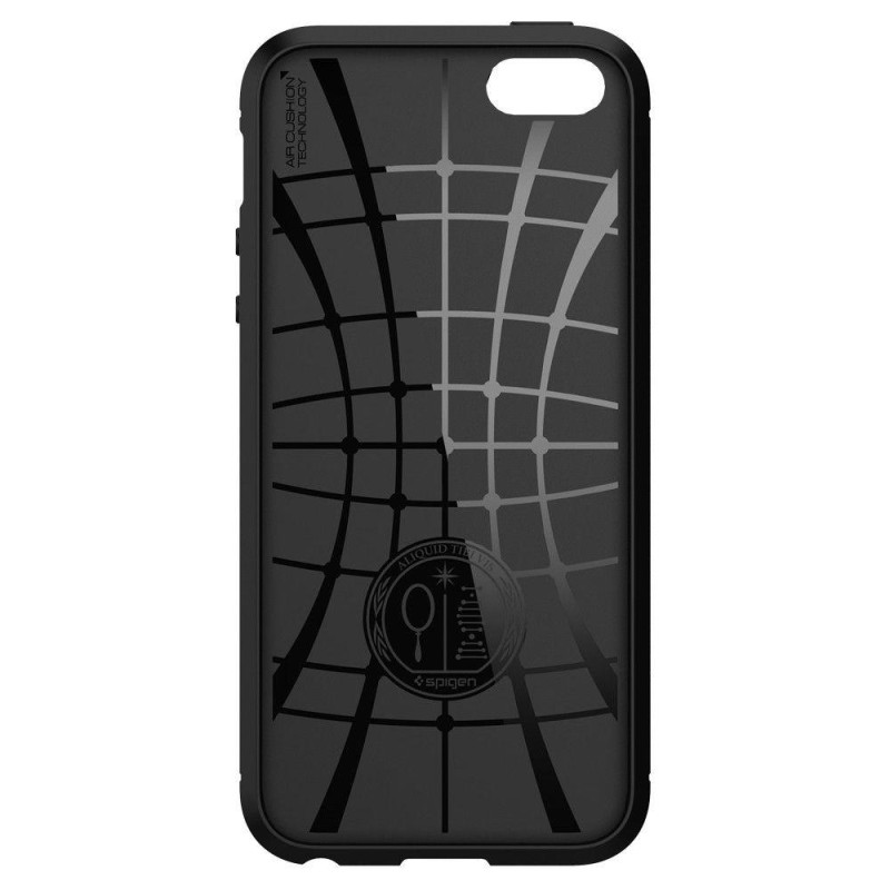 Spigen Rugged Armor dėklas iPhone 5S / SE - juodas