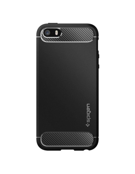 Spigen Rugged Armor dėklas iPhone 5S / SE - juodas Spigen Rugged Armor dėklas iPhone 5S / SE - juodas