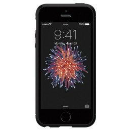 Spigen Rugged Armor dėklas iPhone 5S / SE - juodas