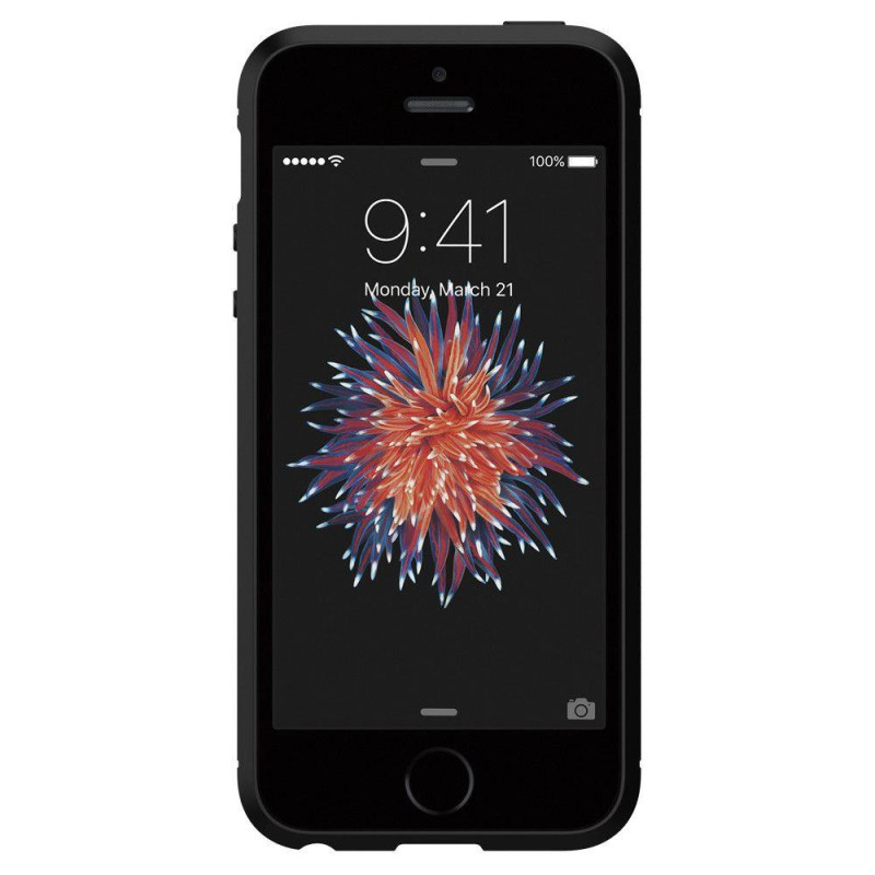 Spigen Rugged Armor dėklas iPhone 5S / SE - juodas