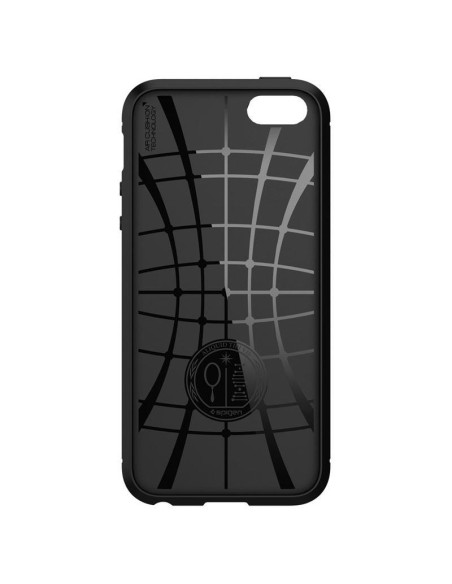 Spigen Rugged Armor dėklas iPhone 5S / SE - juodas Spigen Rugged Armor dėklas iPhone 5S / SE - juodas