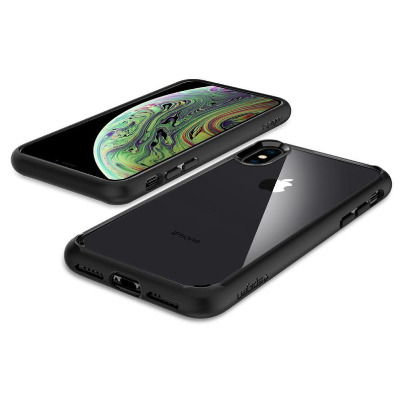 Spigen Ultra Hybrid dėklas, skirtas iPhone X / XS - matinė juoda