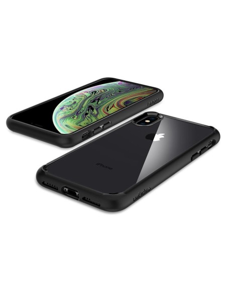 Spigen Ultra Hybrid dėklas, skirtas iPhone X / XS - matinė juoda Spigen Ultra Hybrid dėklas, skirtas iPhone X / XS - matinė juoda