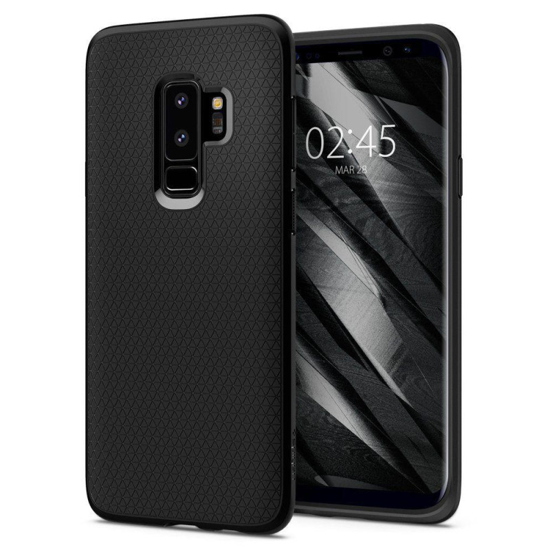 Spigen Liquid Air dėklas, skirtas Samsung Galaxy S9+ - matinė juoda Spigen Liquid Air dėklas, skirtas Samsung Galaxy S9+ - matinė juoda