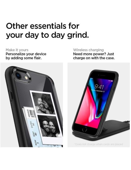 Spigen Ultra Hybrid dėklas, skirtas iPhone 7 / 8 / SE 2020 / SE 2022 - juodas Spigen Ultra Hybrid dėklas, skirtas iPhone 7 / 8 / SE 2020 / SE 2022 - juodas